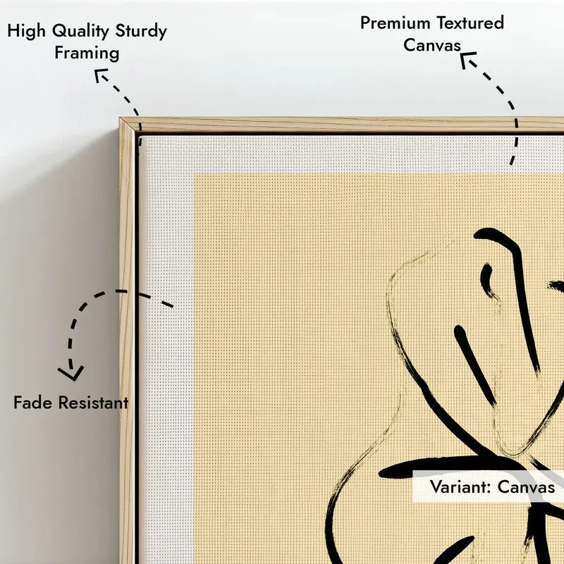 Grace Unfolded Canvas Wall Painting With Brown Frame media 7