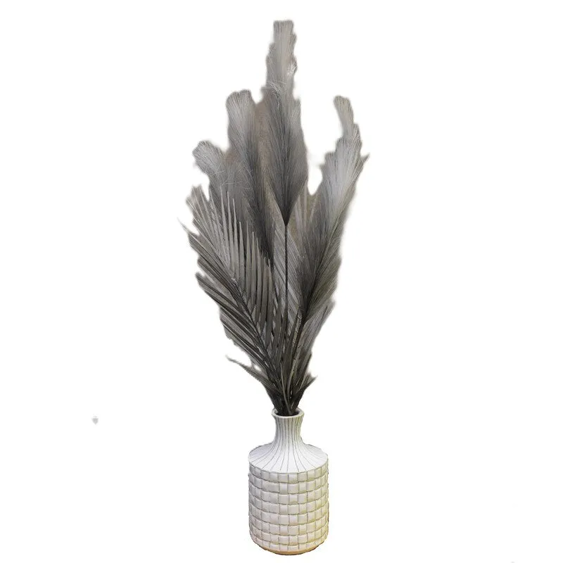 Real Look Artificial Pampas Flower - Grey media 5