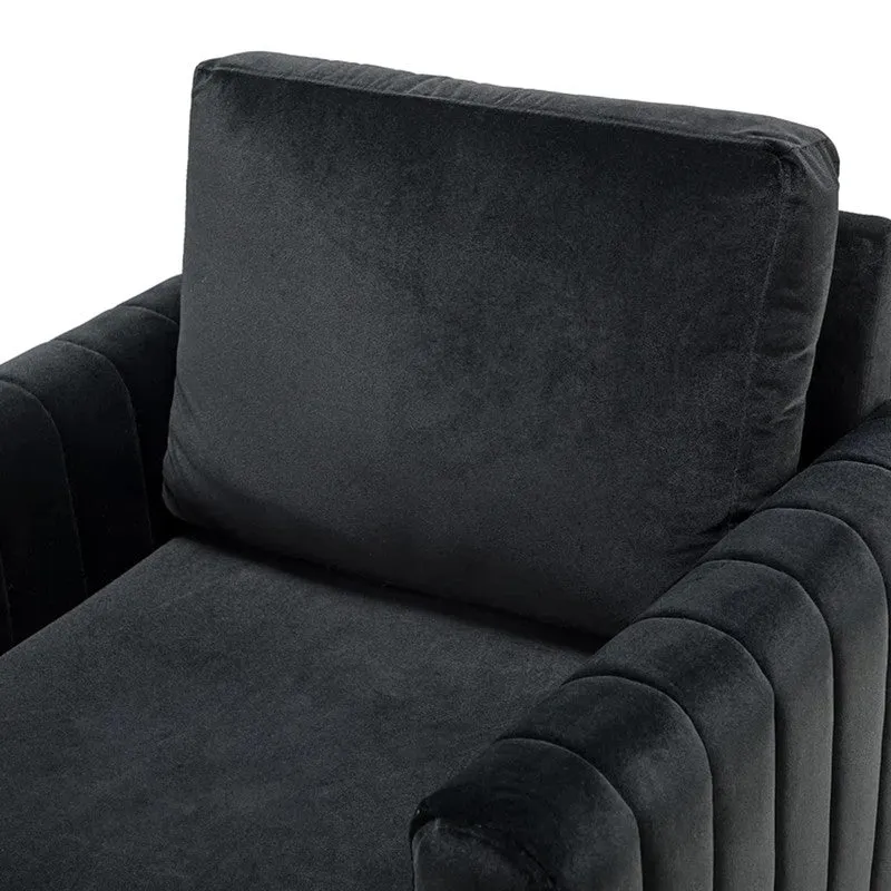 Baseo Neem Wood Accent Chair - Black media 9