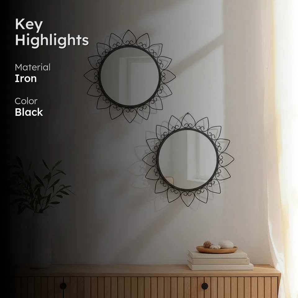 Rakia Bloom Wall Mirror - Set Of Two media 3