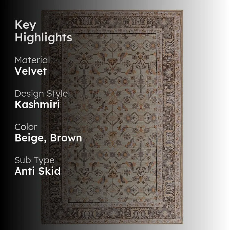 Tamina Velvet Rectangle Anti-Skid Carpet media 2