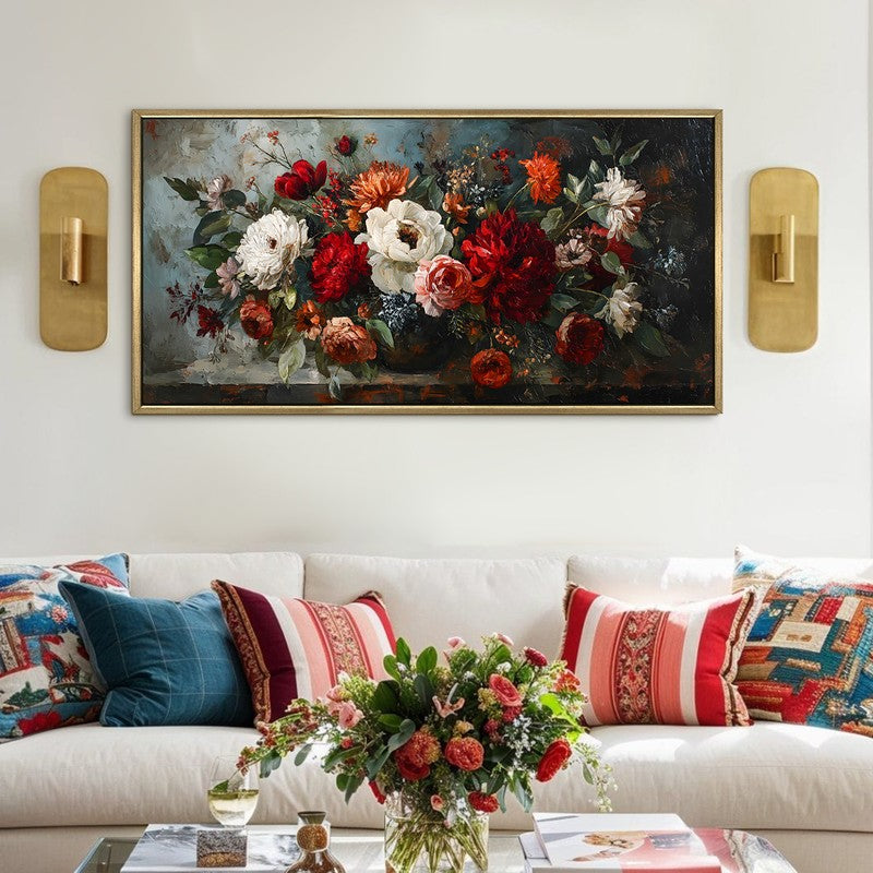 Baroque Garden Canvas Wall Painting With Frame