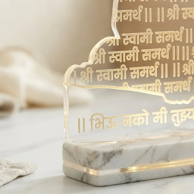 3D Swami Samartha Acrylic Table Lamp - Transparent media 4