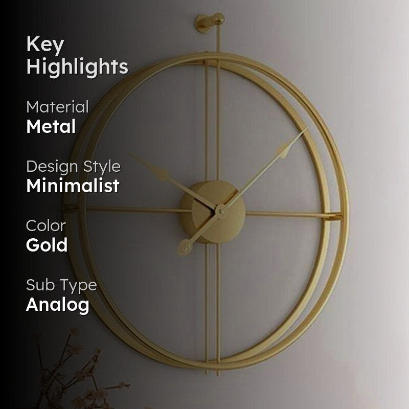 Aurum Lumire Metal Analog Wall clock media 2