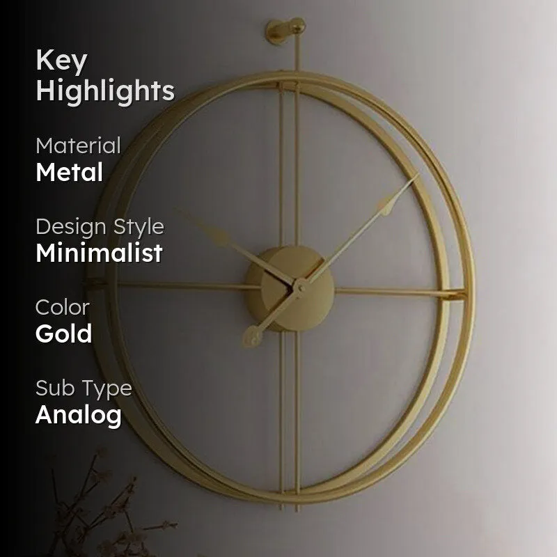 Aurum Lumire Metal Analog Wall clock media 2