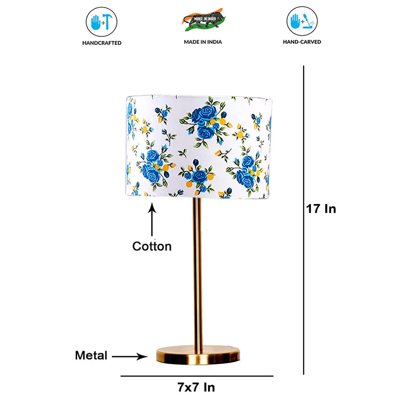 Garden Lights Cotton & Metal Table Lamp (Drum) - Multicolor media 4