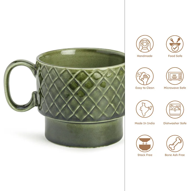 Fjord Ceramic Coffee Mug (500 mL) - Moss Green media 4