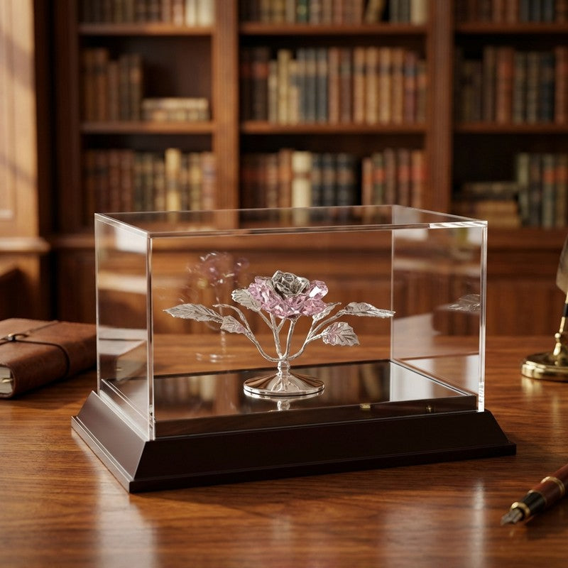Sovereign Floral Shine Silver Plated Mild Steel Showpiece
