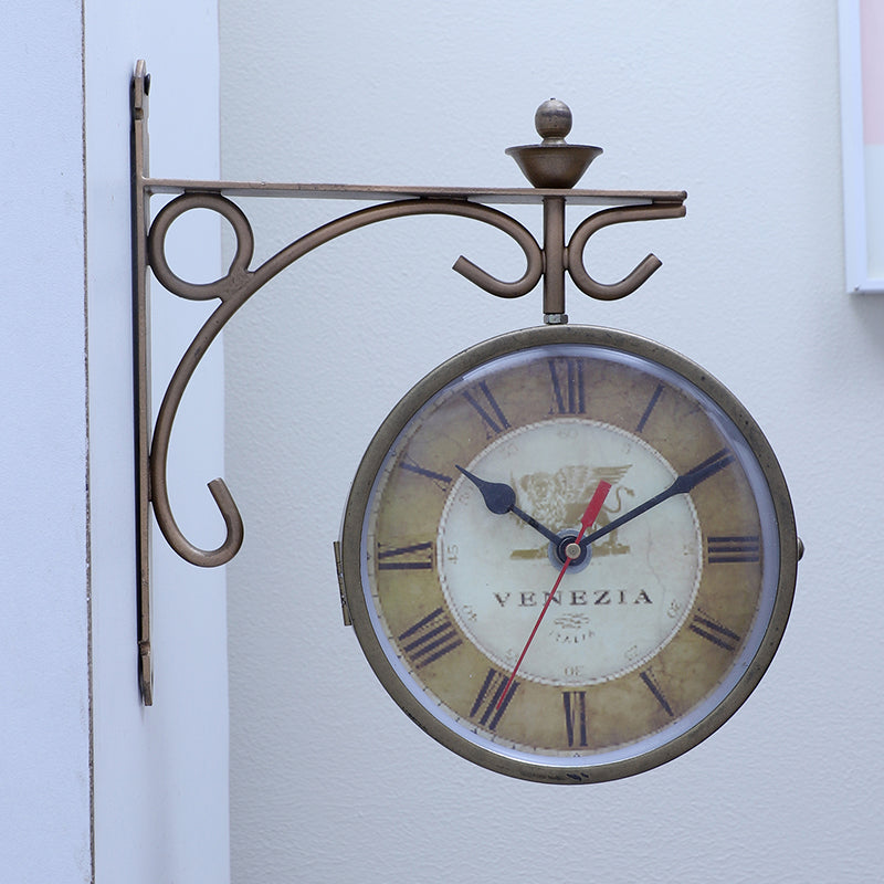 Baroque Minutes Iron Wall Clock - Small
