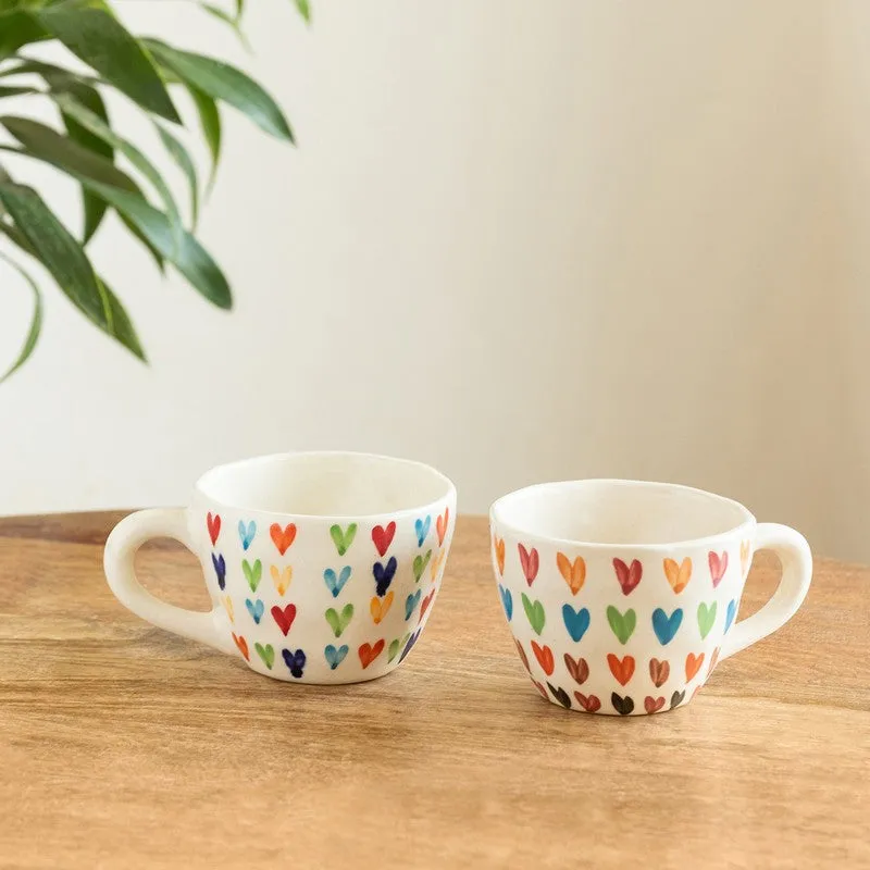 Colourfull Ceramic Coffee Mug (270 mL Each) - Set Of Two - 1