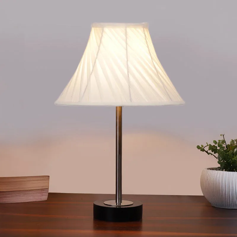 Twistra Rodin Wooden Table Lamp - OffWhite,Silver,Black media 2