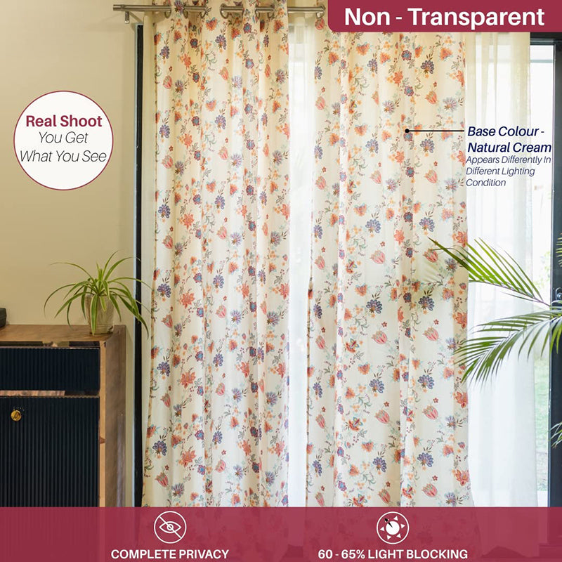 Urban Space Flaura Curtain (Multicolor) - Set Of Two media 3