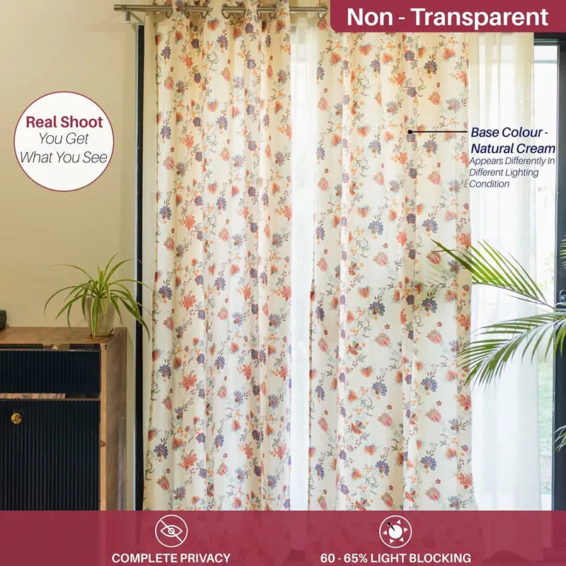 Urban Space Flaura Curtain (Multicolor) - Set Of Two media 3