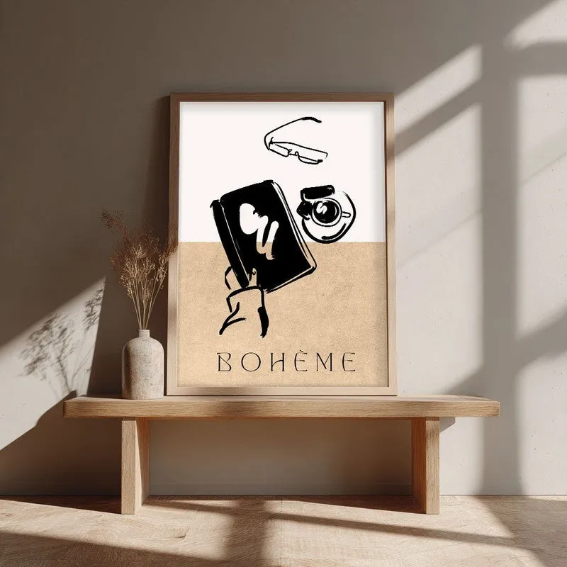 Boheme Ritual Canvas Wall Painting With Brown Frame media 4