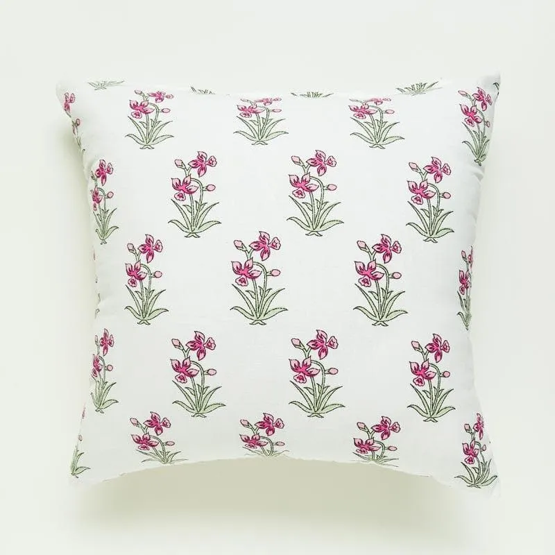 Gulmohar Bagh Cushion Cover (Red) - Set Of Five media 3