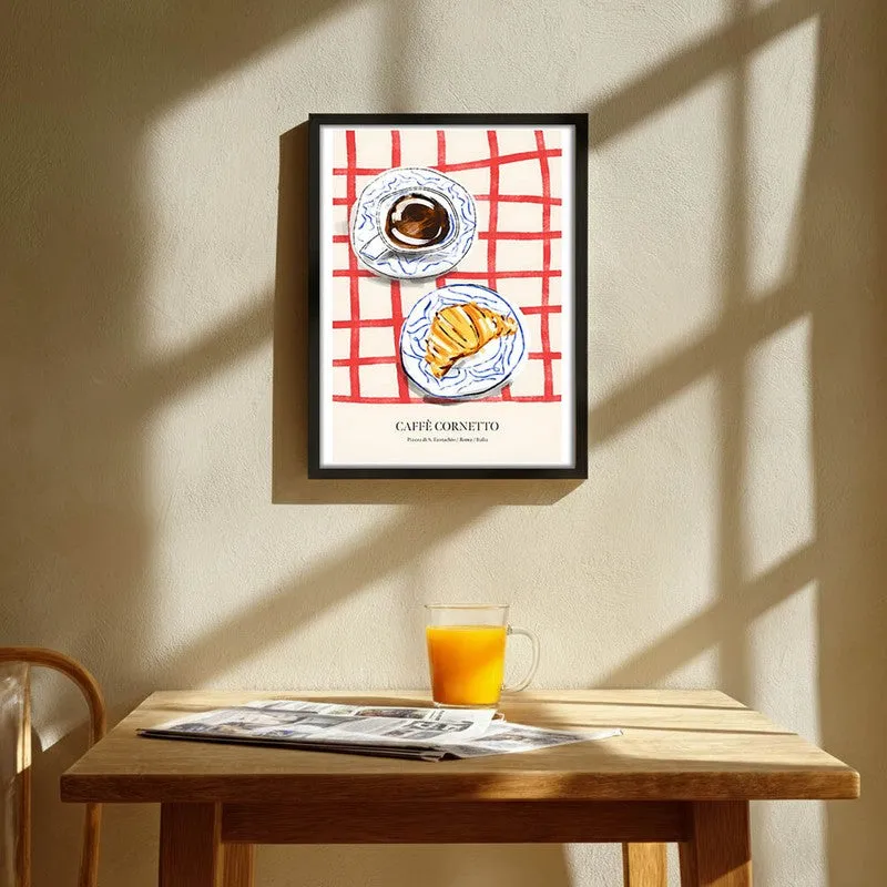 CroissantTable Archival Canvas Wall Art - Black media 1