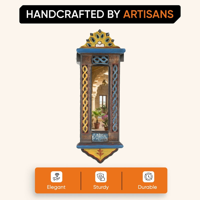 Raamya  Handcrafted Rectangle Jharokha Mirror media 5