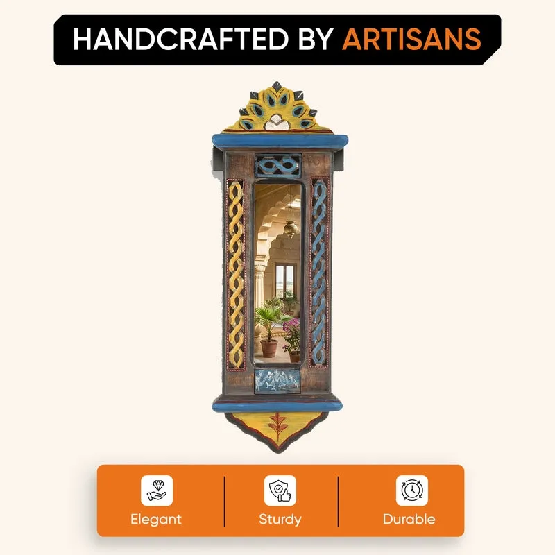 Raamya  Handcrafted Rectangle Jharokha Mirror - 5