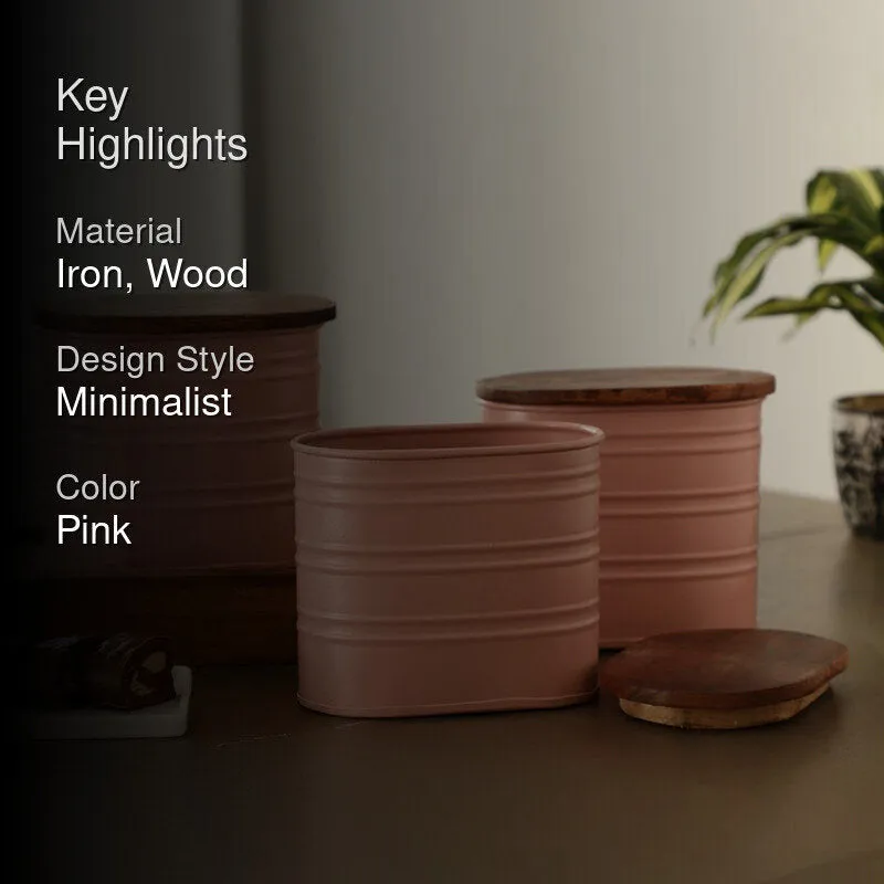 Pantry Pal Containers (Pink,1000 mL Each) - Set Of Three media 2