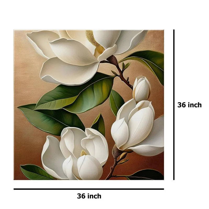 White Magnolia Poly Canvas Wall Painting media 8