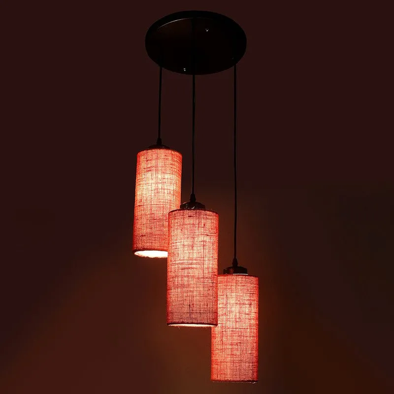 Cylentra Triple Metal Ceiling Lamp - Pink media 6