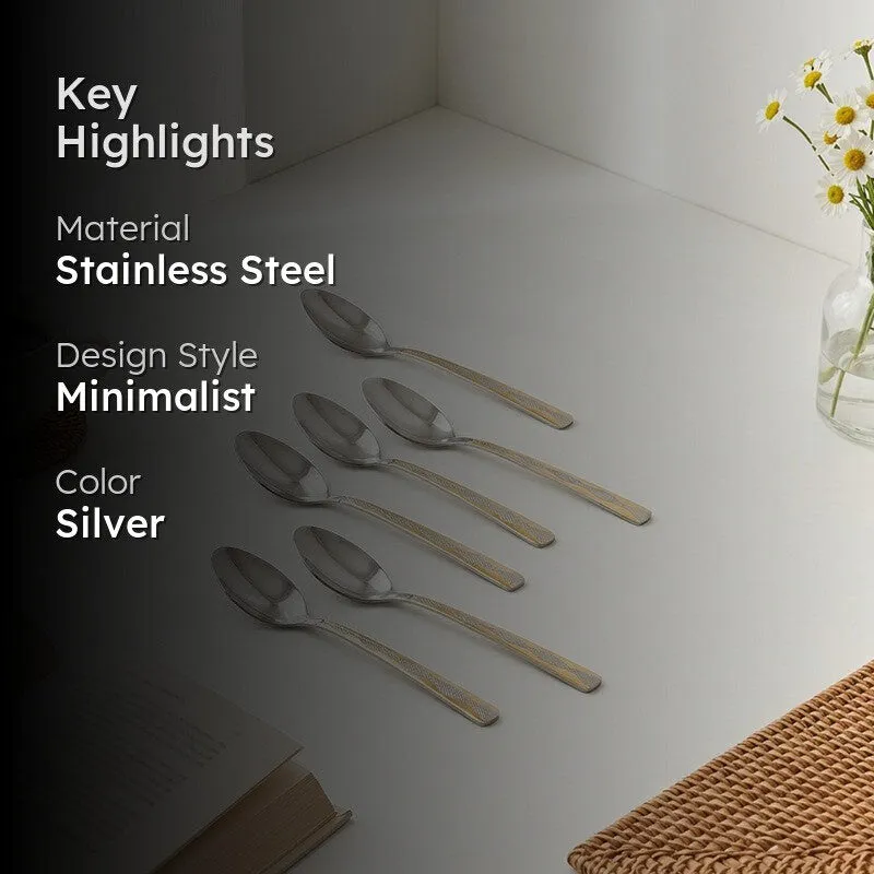 Tosca Stainless Steel Spice Spoon Set - Set of Six media 2