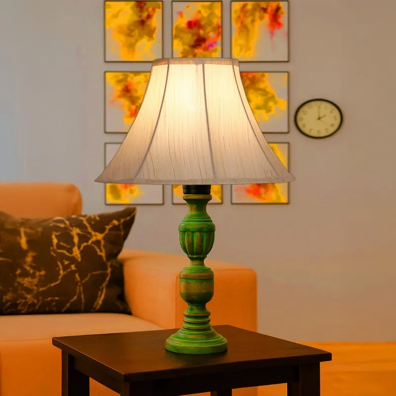 Arvello Aerin Wooden Table Lamp - OffWhite media 3