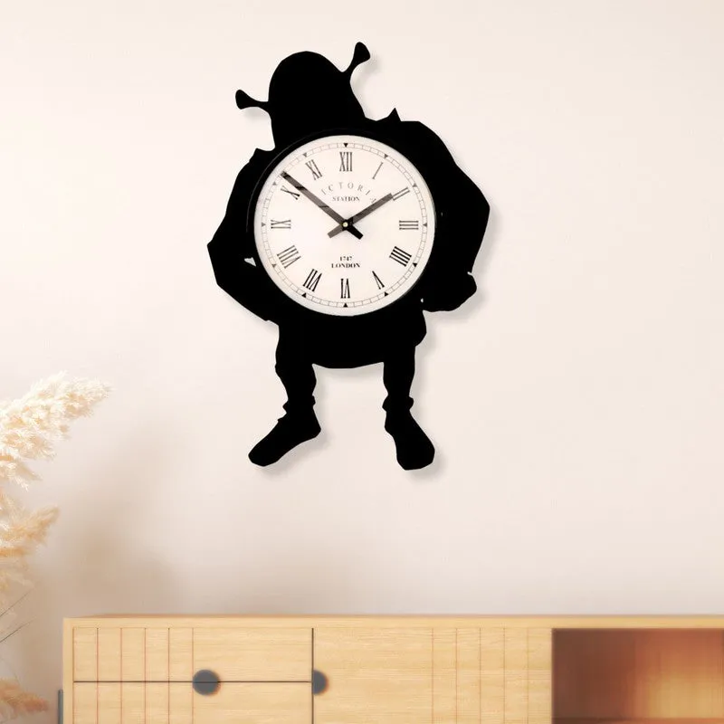 Shrek Steel Analog Wall Clock - Black media 1