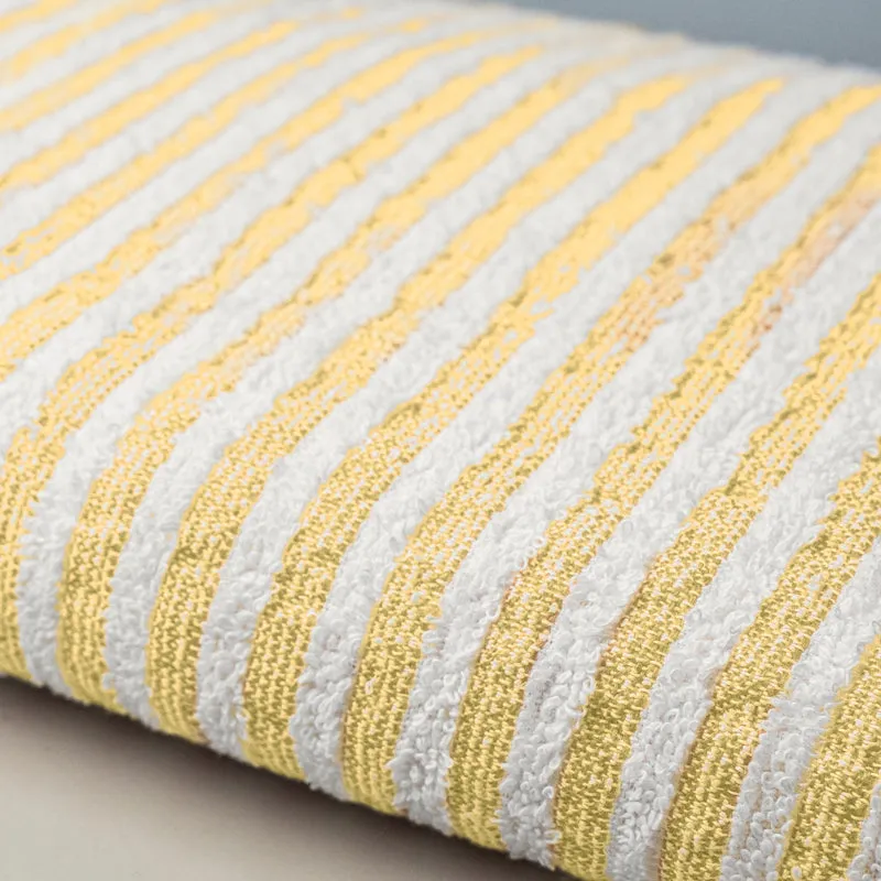 Micro Cotton LuxeDry Striped Comfort Bath Towel - Yellow & White media 5