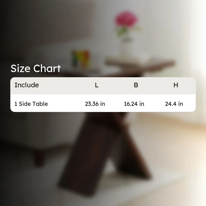 Fverox Sheesham Wooden Side & Bedside Table - Brown media 8