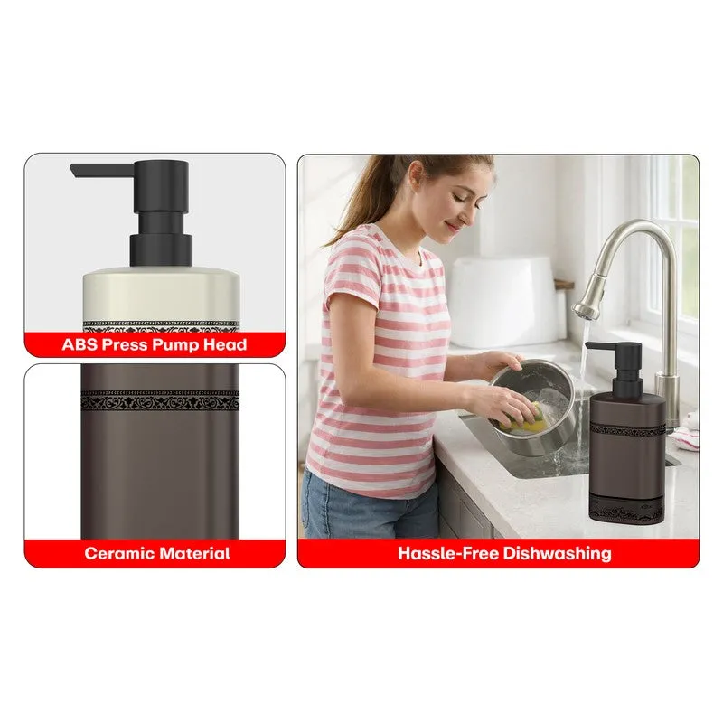 Rioware Silva Touch Ceramic Soap Dispenser (300 mL) - Grey media 8