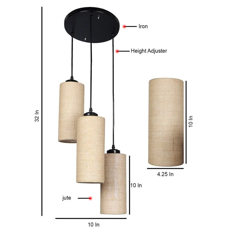 Cylentra Triple Metal Ceiling Lamp - Beige media 8