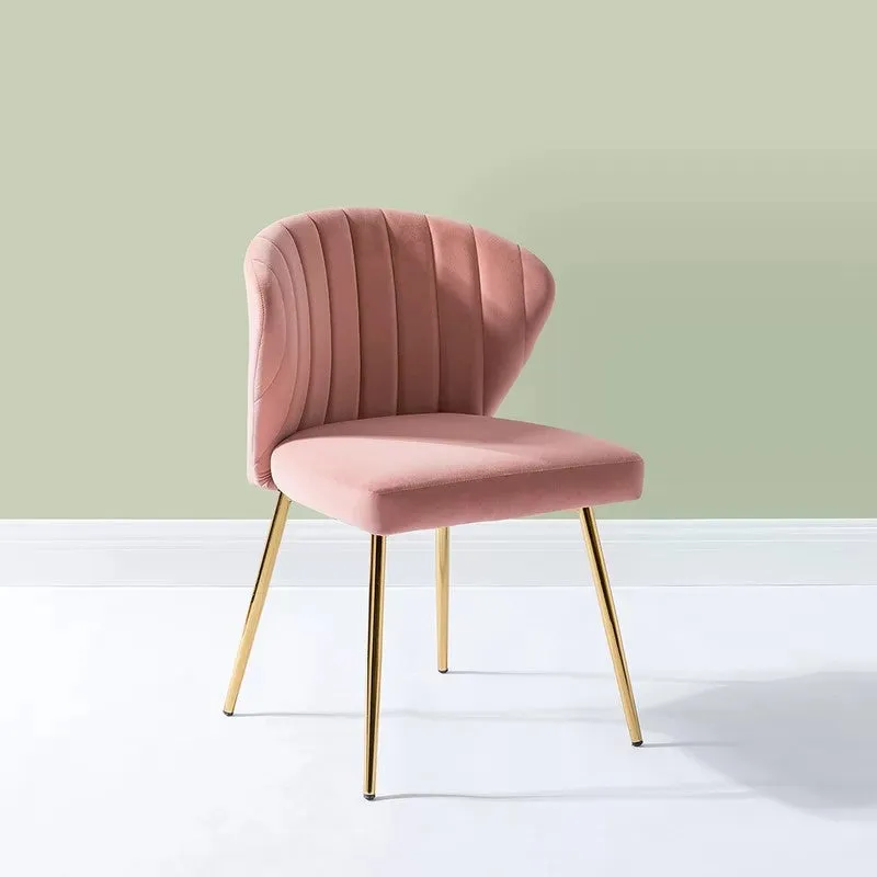 Cozyra Metal Accent Chair - Pink media 3