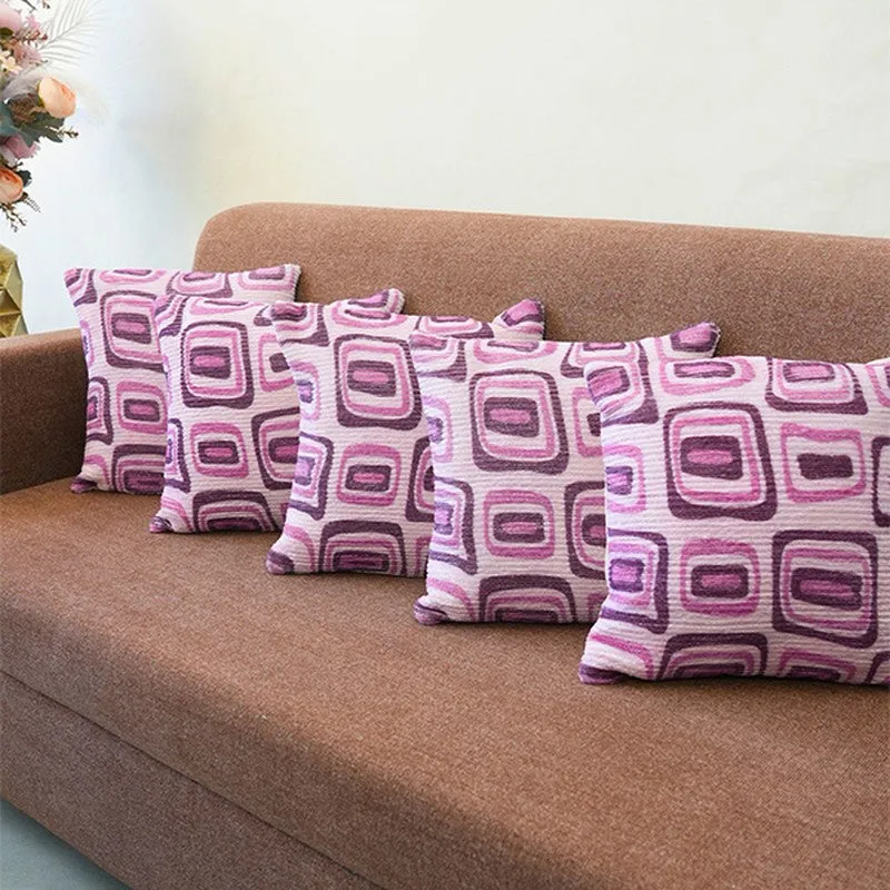Squarecraft Cushion Cover (Purple) - Set Of Five media 4