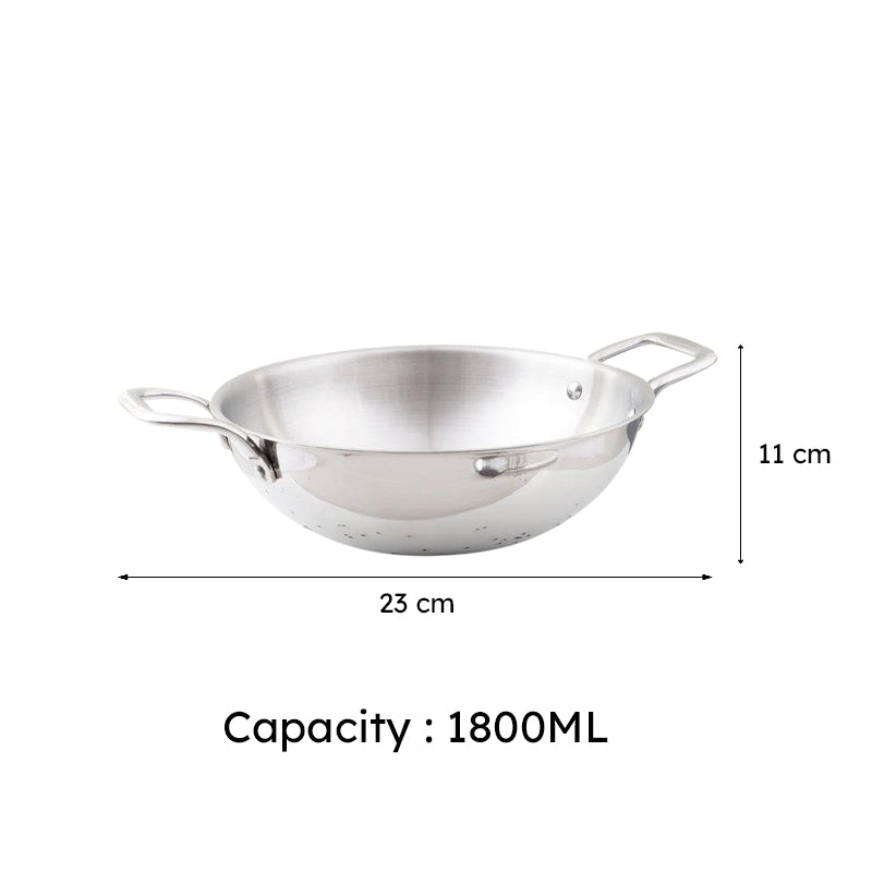 Mizutaki Induction Safe Kadhai - 1800 mL / 9 Inches media 6
