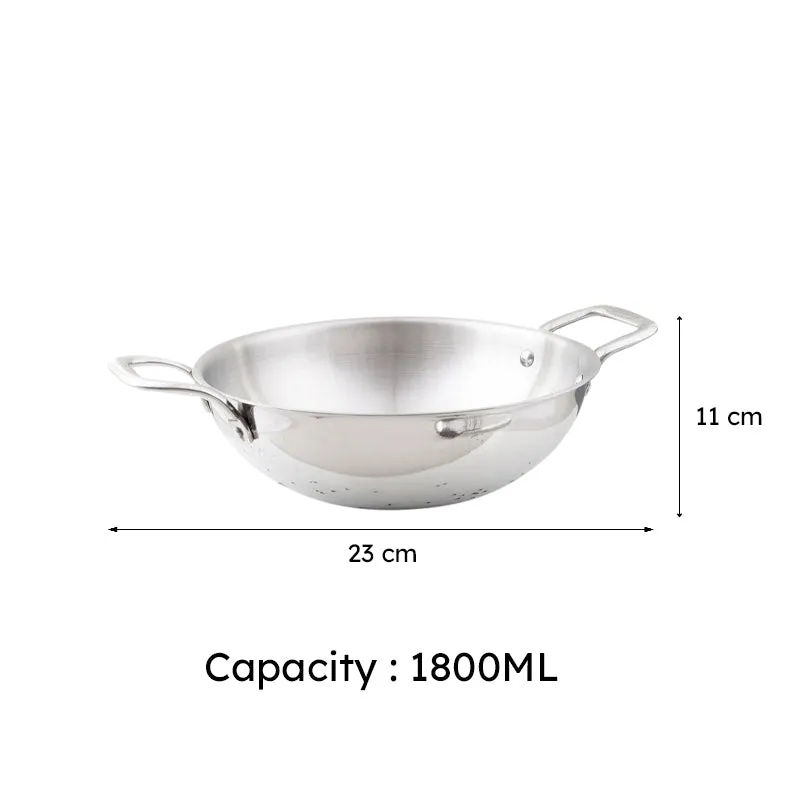 Mizutaki Induction Safe Kadhai - 1800 mL / 9 Inches media 6