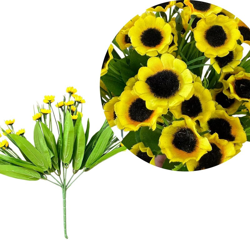Vibrant Mini Artificial Sunflower (Yellow) - Set Of Two media 7