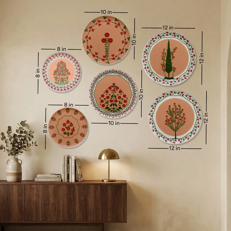 Phoolwari Elegance Metal Wall Plates - Set Of Six media 12