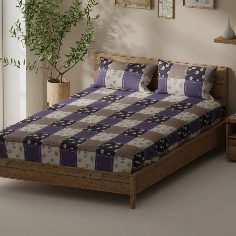 Norvik Bedsheet (Purple) - 115 GSM media 1