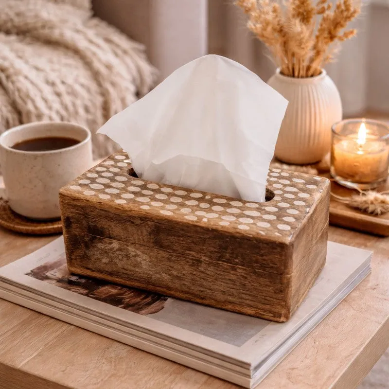 Rustic Wooden Tissue Holder media 4