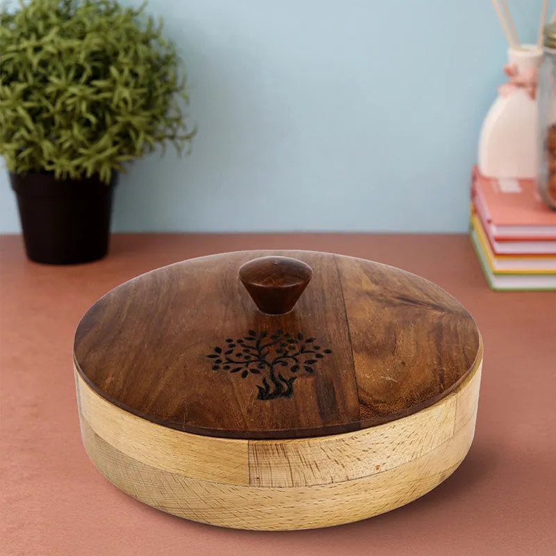 Timberine Sheesham Wood Casserole media 1