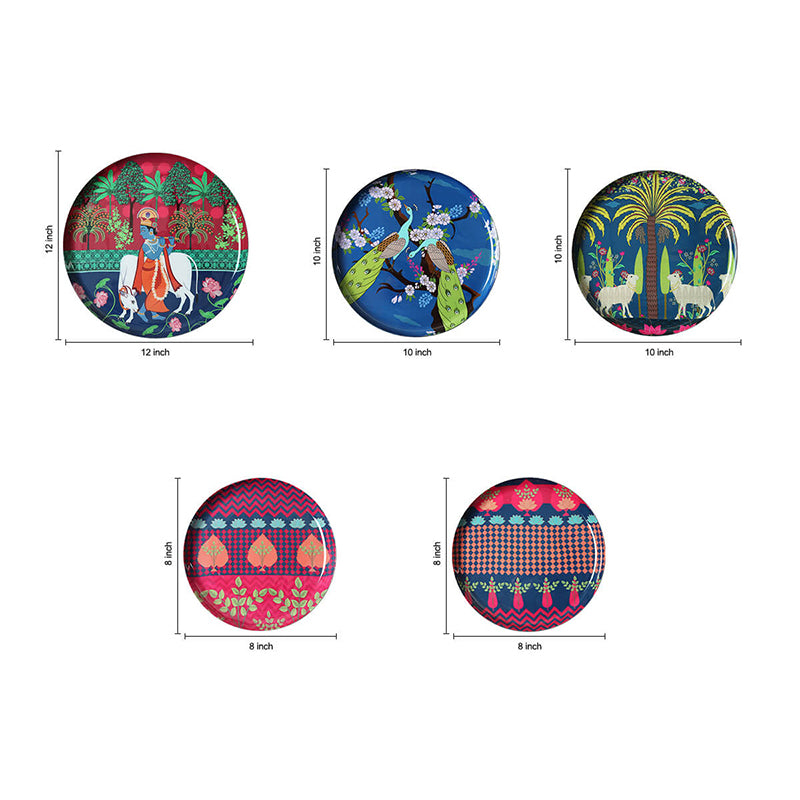 India Circus Kanha's Herd Iron Wall Plate - Set Of Five media 7