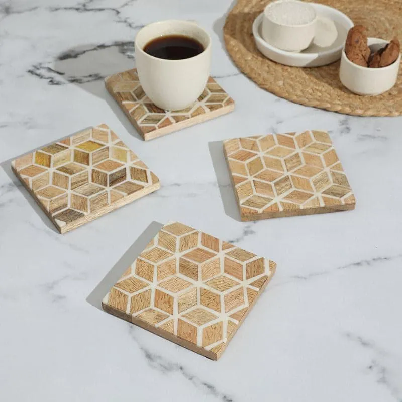 Fausta Mangowood Coaster - Set Of Four media 3