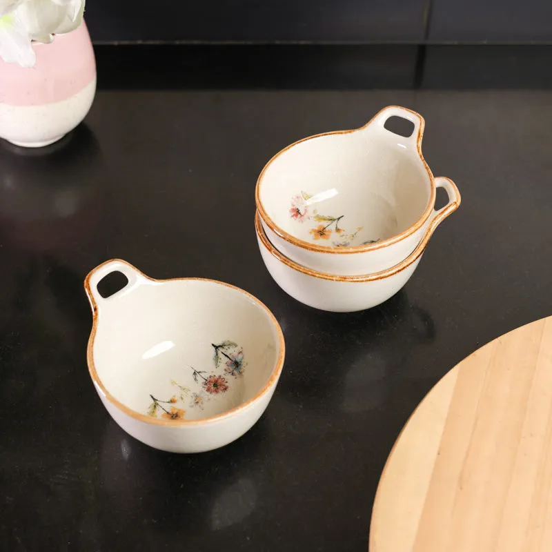 Zyric Rustic Edge Serving Bowl with Handle(300 mL) - Set Of Three media 4