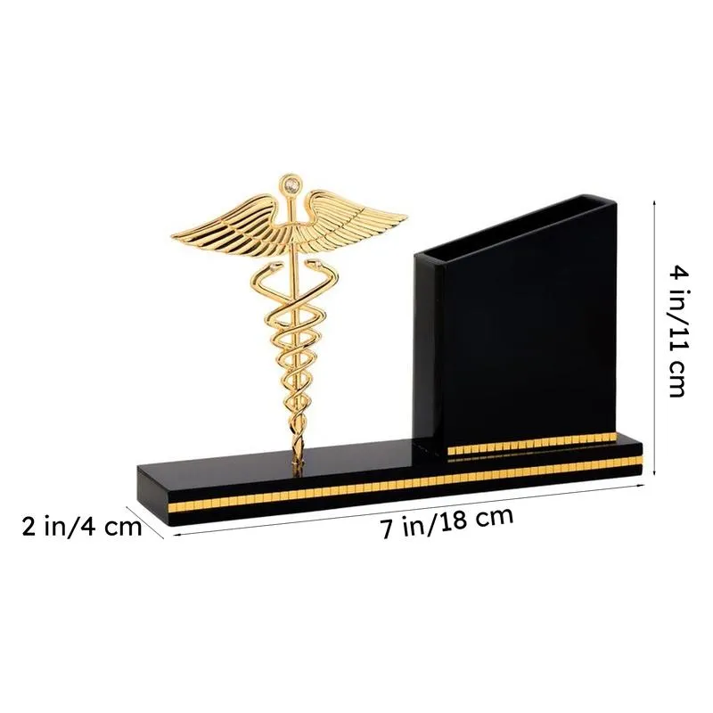 Medico Noir 24K Gold Plated Mild Steel Pen Stand media 7