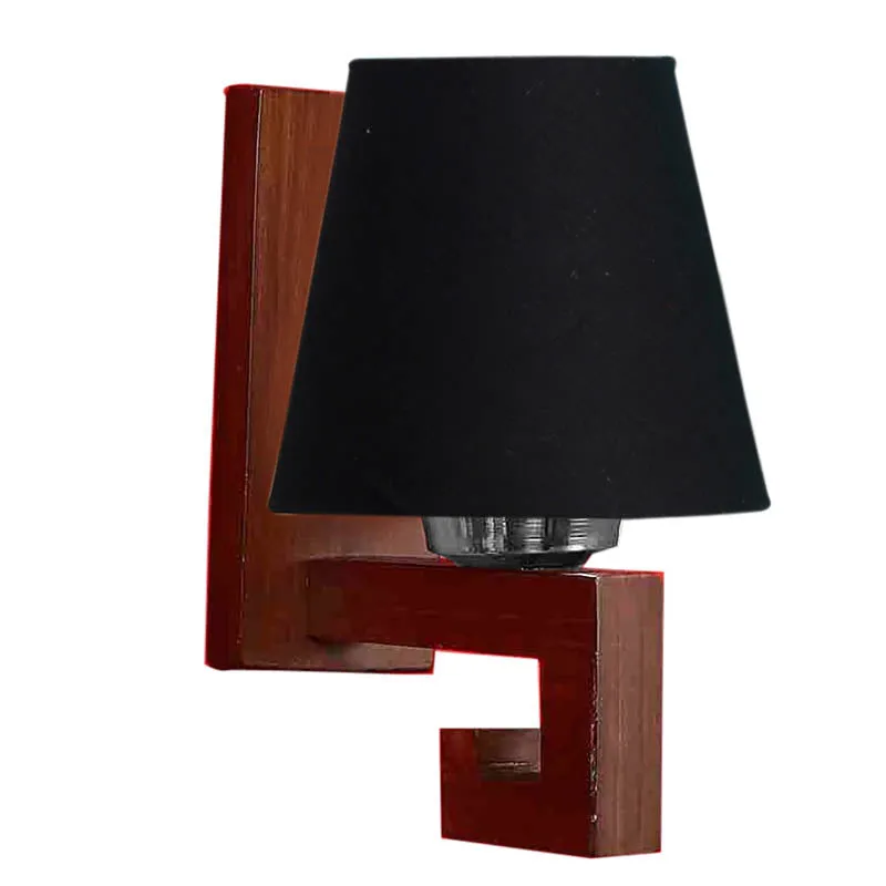 Ebony Conical Wooden Wall Lamp media 5
