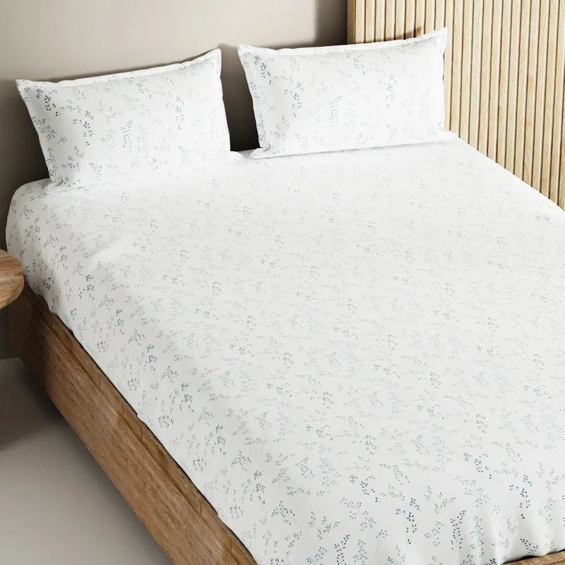 Fenric Cotton Bedsheet (White) - 144 TC media 4