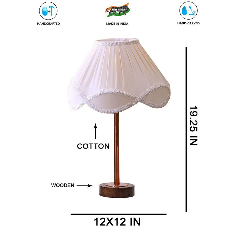 Valencia Rodin Wooden Table Lamp - OffWhite,Copper,Brown media 7