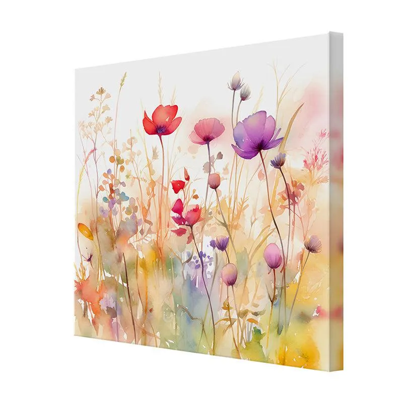 Whimsical Wildflower Meadow Poly Canvas Wall Painting media 5