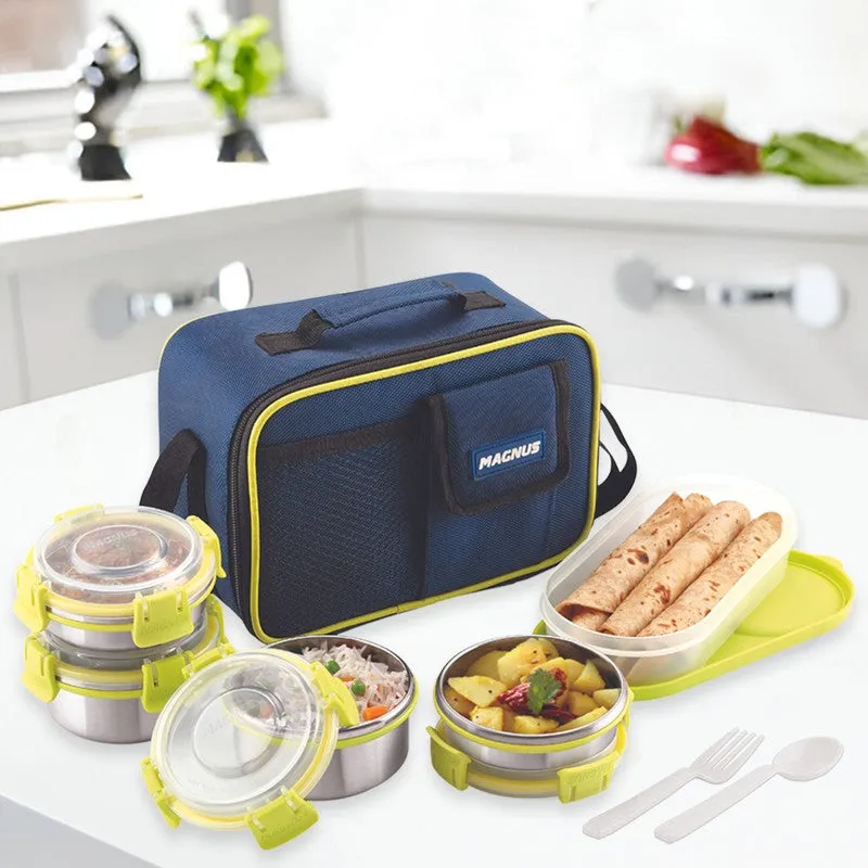 Axiro Lunch Box with Bottle & Lunch Bag - Six Piece Set media 4